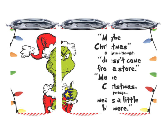 Christmas Grouch - tumbler