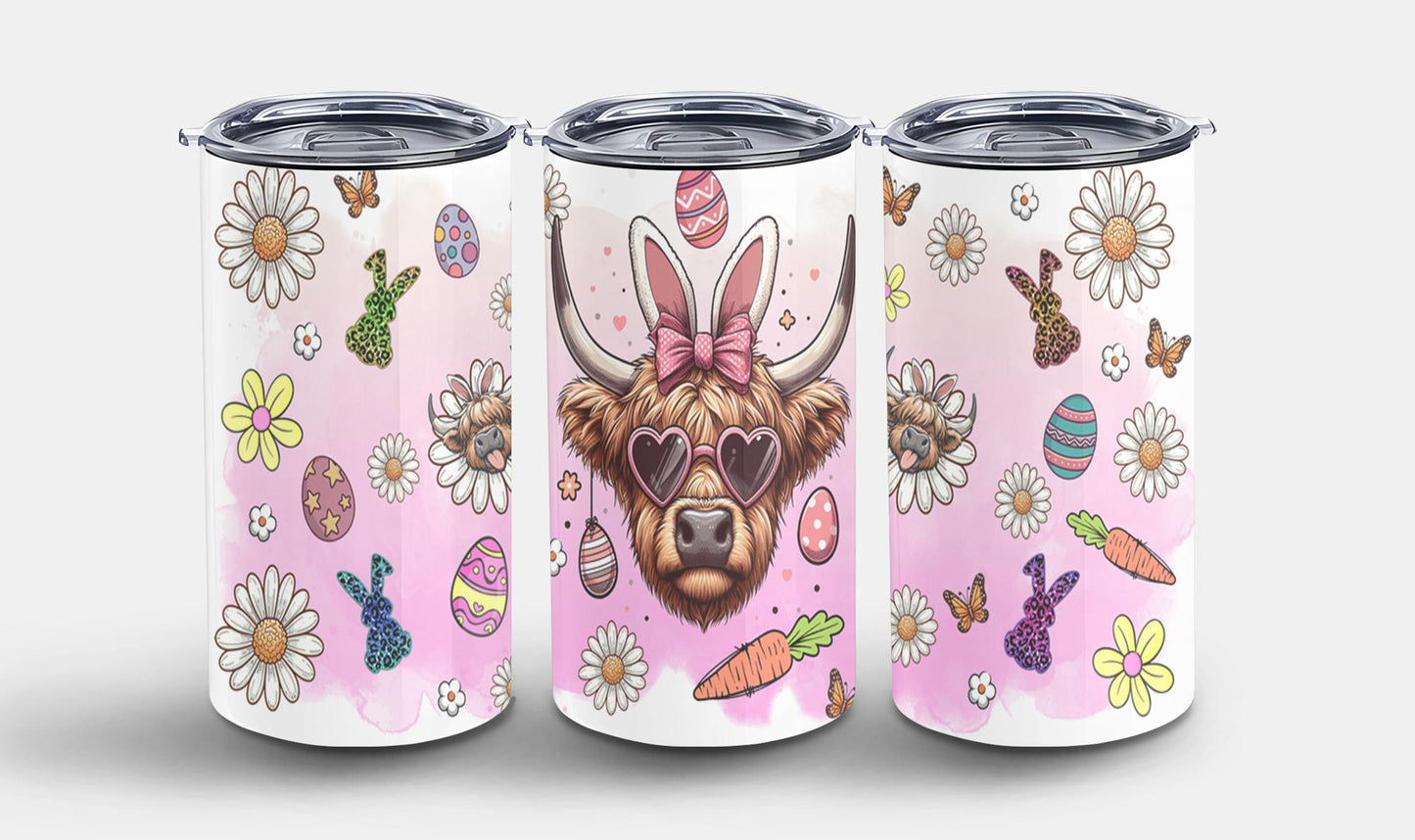 Highland Cow Easter-10401 - tumbler