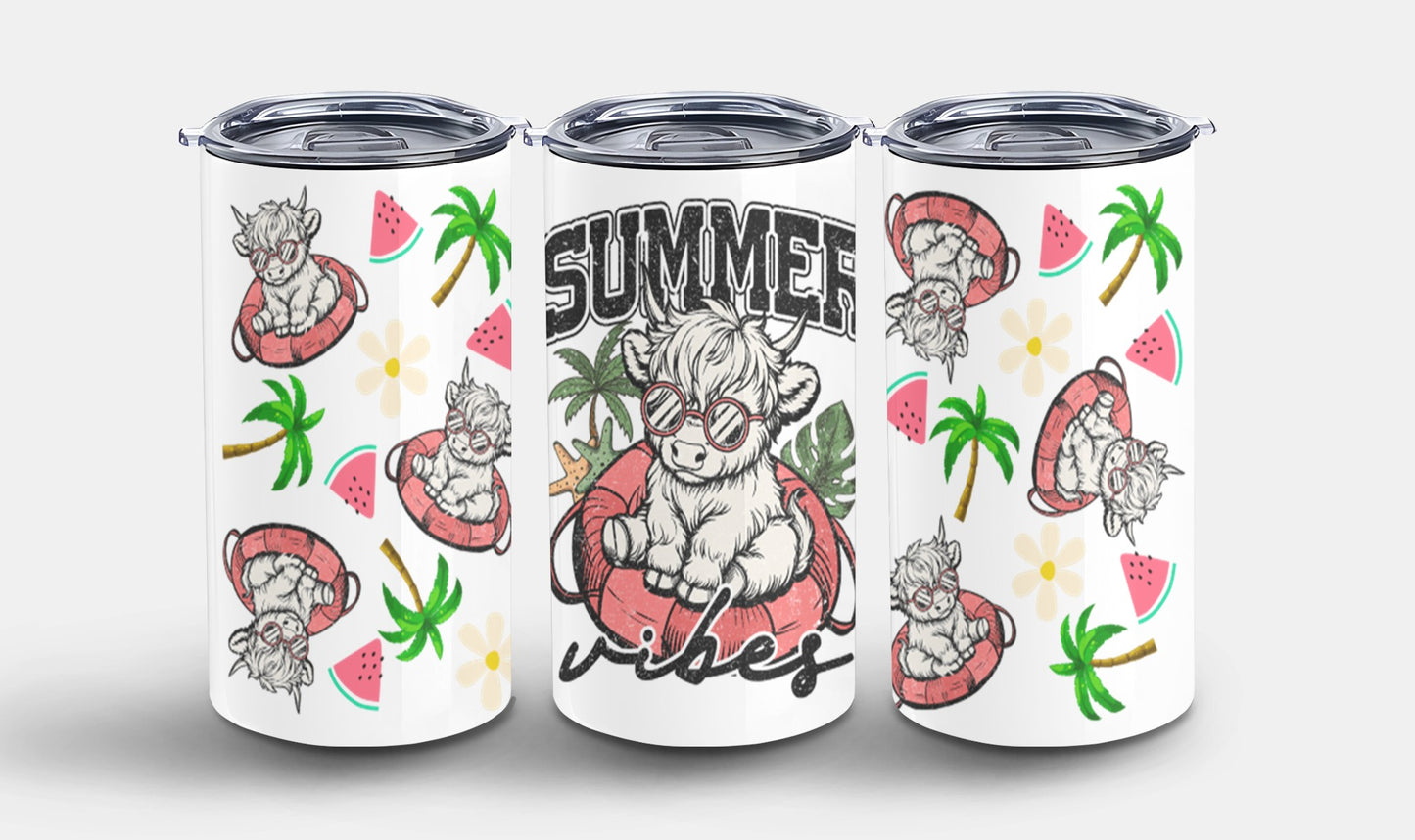 Summer Highland Cow-10670 - tumbler