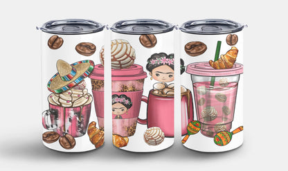 Cafecito y Chisme Mexican Girl-10059 - tumbler