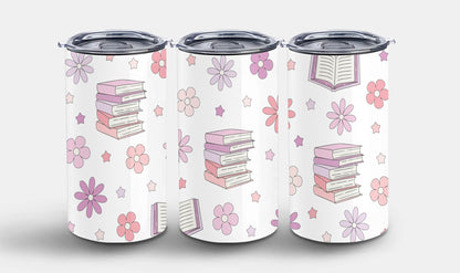 Books and Flowers 1-9971 - tumbler