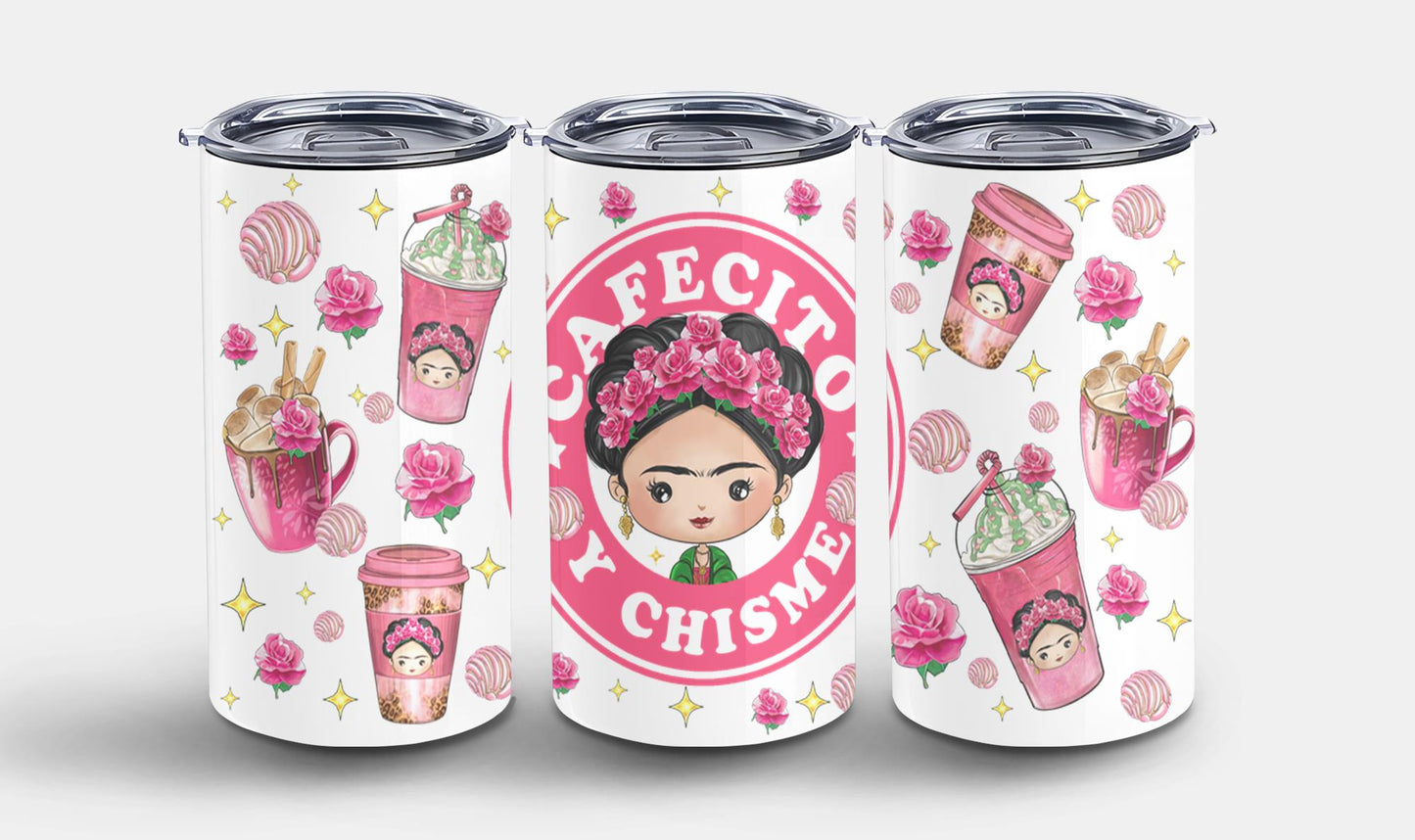 Cafecito y Chisme Mexican Girl-10058 - tumbler