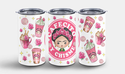 Cafecito y Chisme Mexican Girl-10058 - tumbler