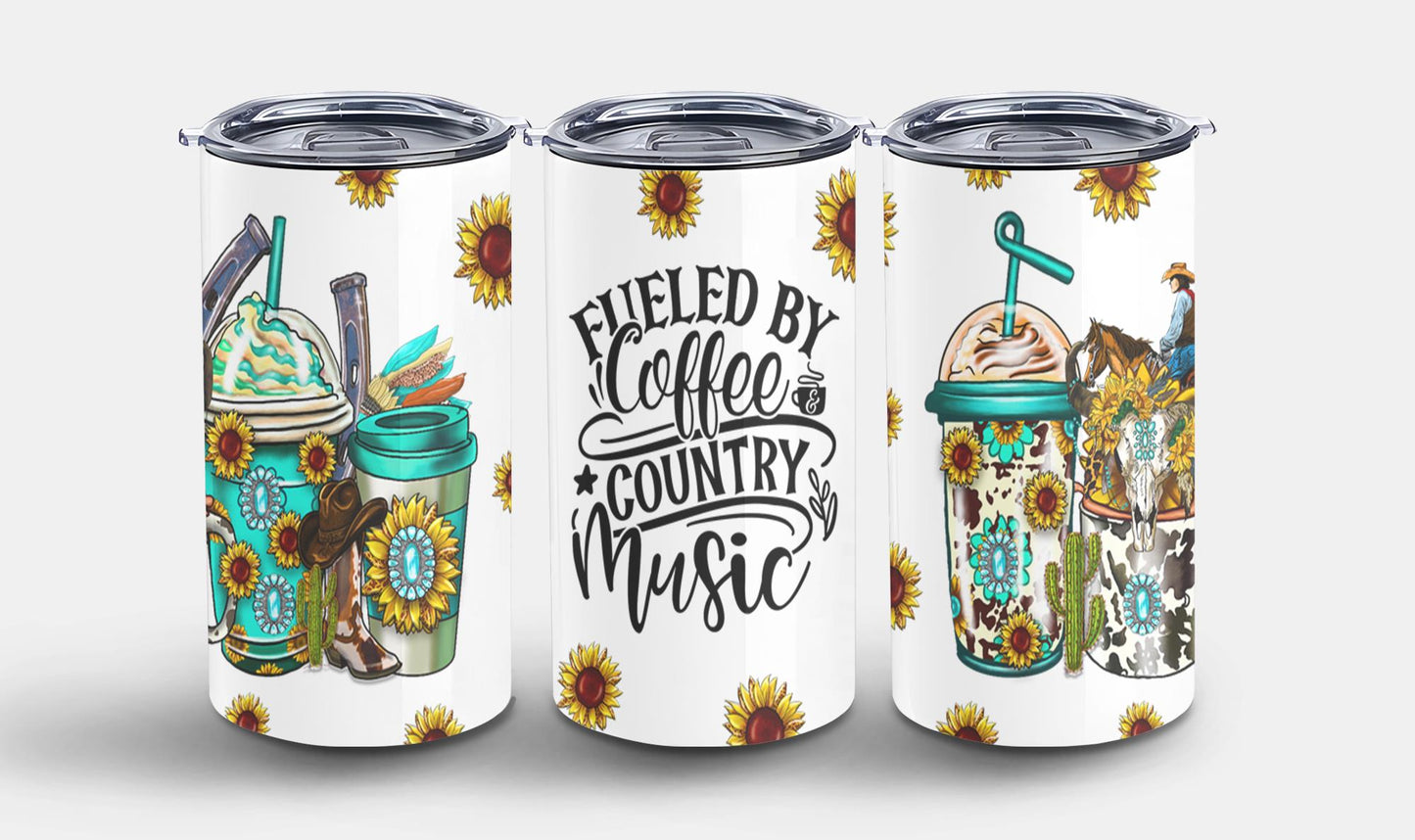 Fueled By Coffee And Country Music-10470 - tumbler