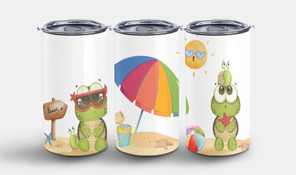 Frog on The Beach -10681 - tumbler