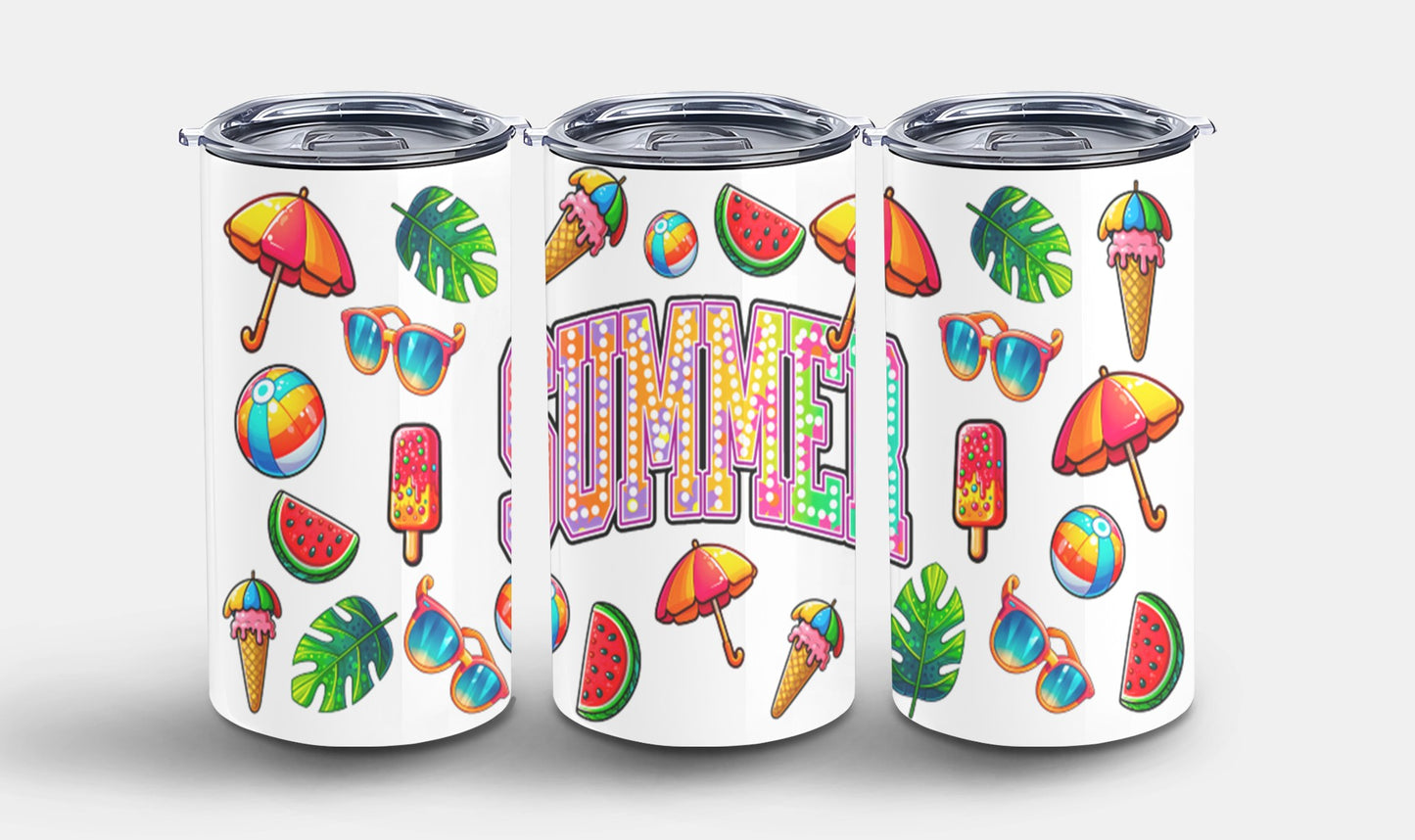 Summer Rainbow Flowers-10671 - tumbler