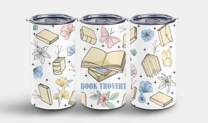 Boho Book Trovert Reading Lover-9967 - tumbler