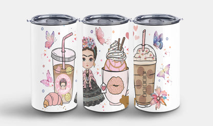 Cafecito y Chisme Mexican Girl-10047 - tumbler