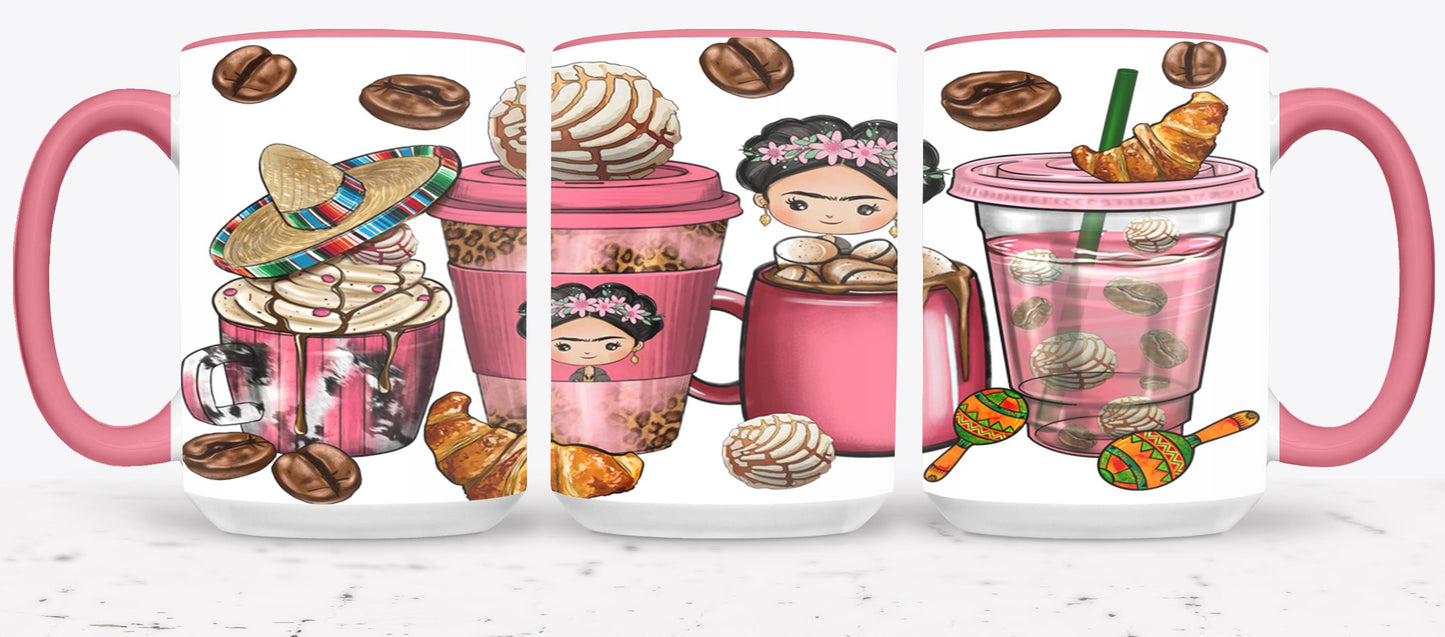 Cafecito y Chisme Mexican Girl-10059 - mugs