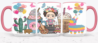 Cafecito y Chisme Mexican Girl-10057 - mugs