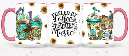 Fueled By Coffee And Country Music-10470 - mugs