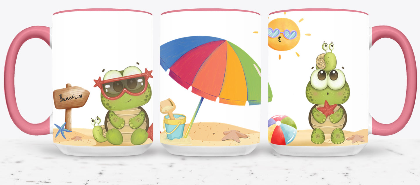 Frog on The Beach -10681 - mugs