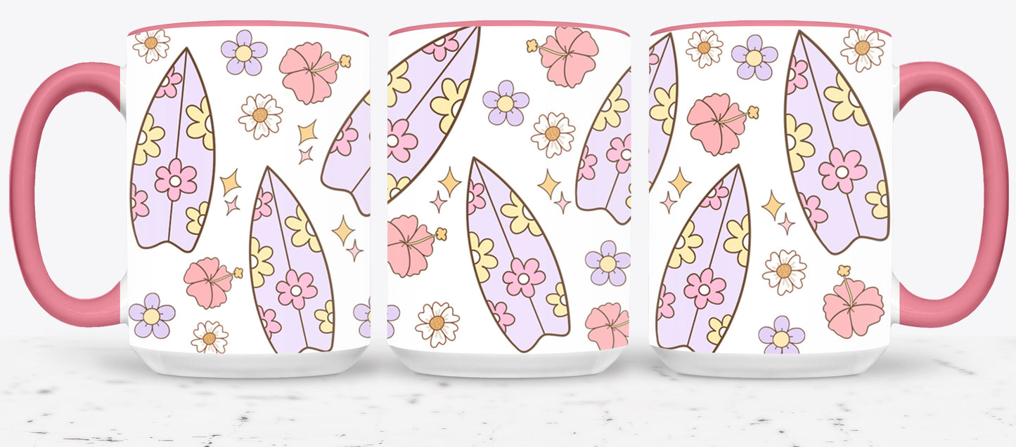 Hibiscos and Surfboard-10686 - mugs