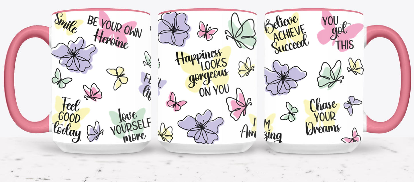 Happiness Looks Gorgeous on You - mugs