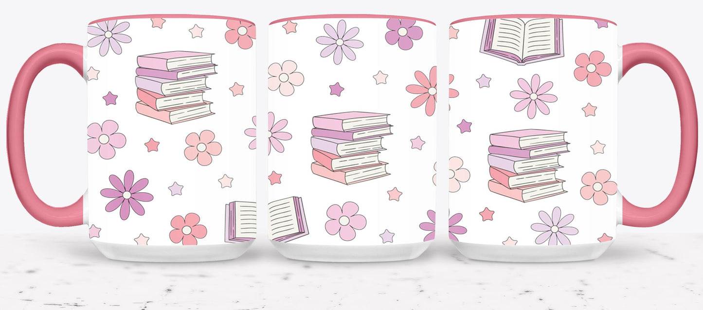 Books and Flowers 1-9971 - mugs