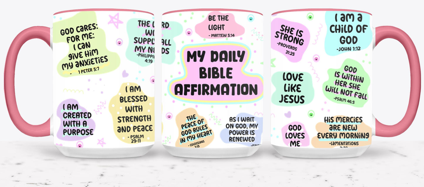My Daily Bible Affirmation-10215 - mugs