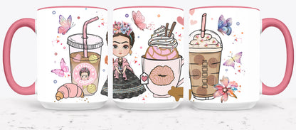 Cafecito y Chisme Mexican Girl-10047 - mugs