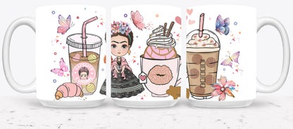 Cafecito y Chisme Mexican Girl-10047 - mugs