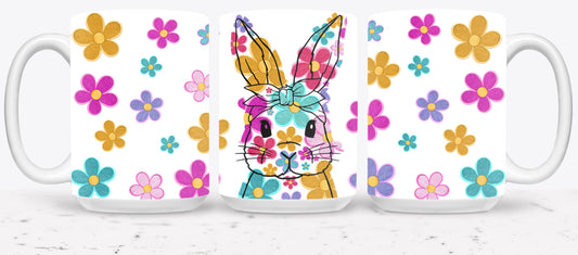 Embroidered Easter Bunny - mugs