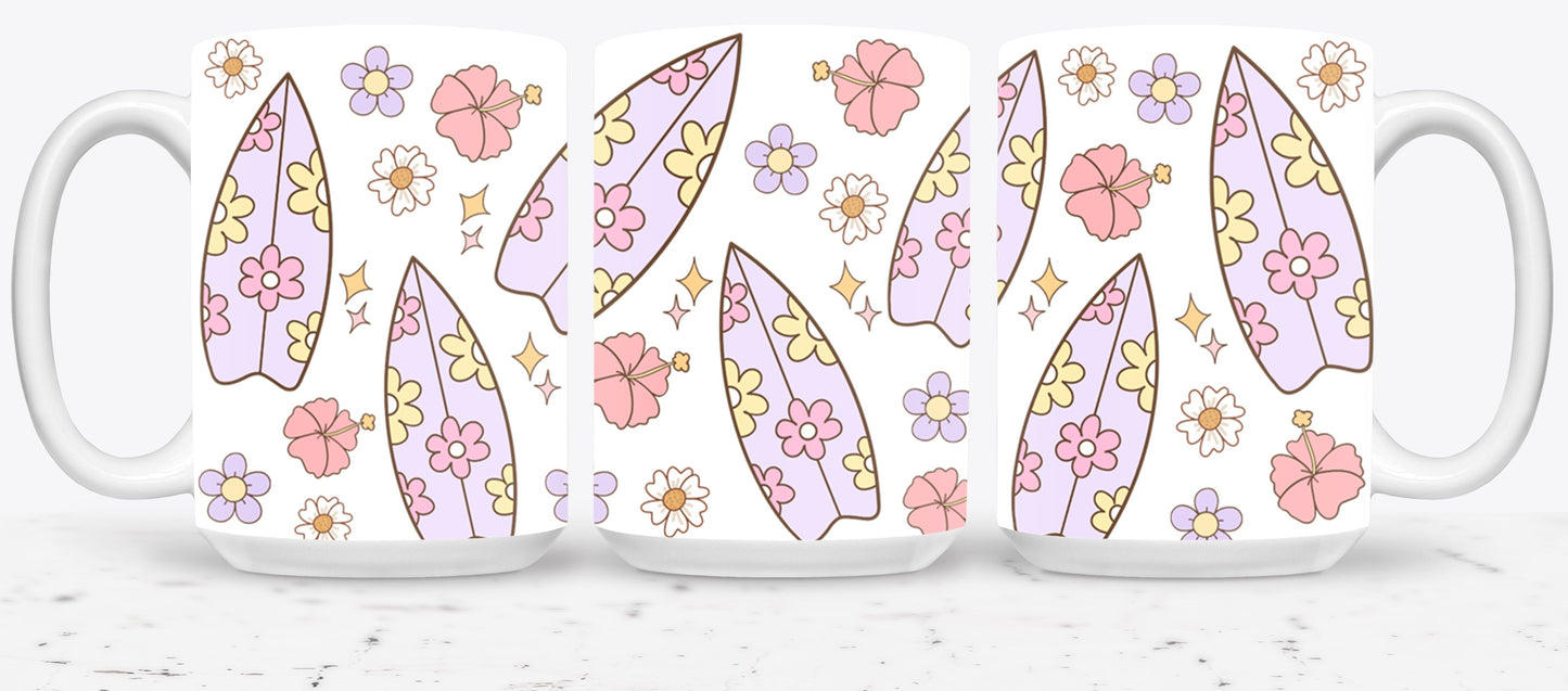 Hibiscos and Surfboard-10686 - mugs