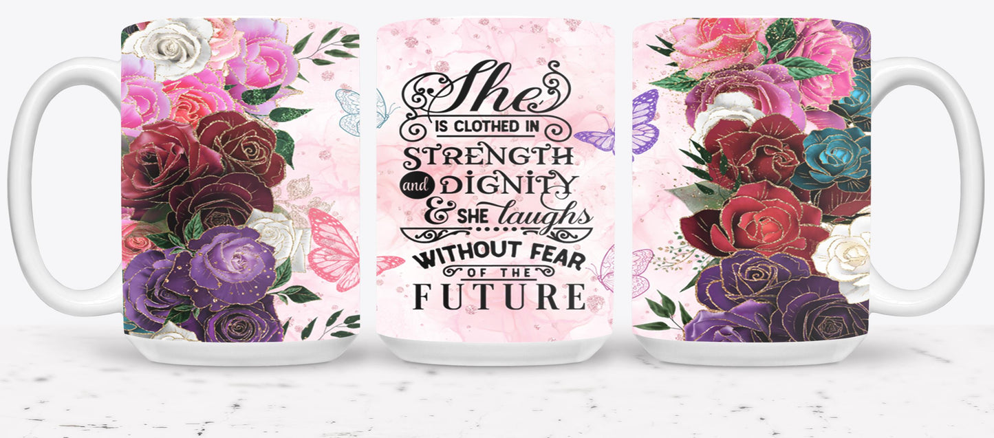 She Is Clothed In - mugs