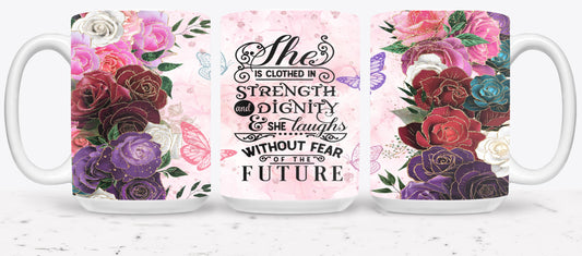 She Is Clothed In - mugs