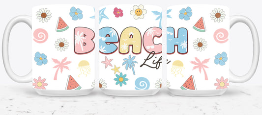Beach Life Summer Retro-10639 - mugs