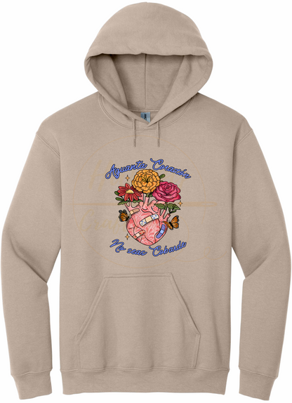 Aguanta Corazon-504 Hoodie - 504-S-Sand, 504-M-Sand, 504-L-Sand, 504-XL-Sand, 504-2XL-Sand, 504-3XL-Sand