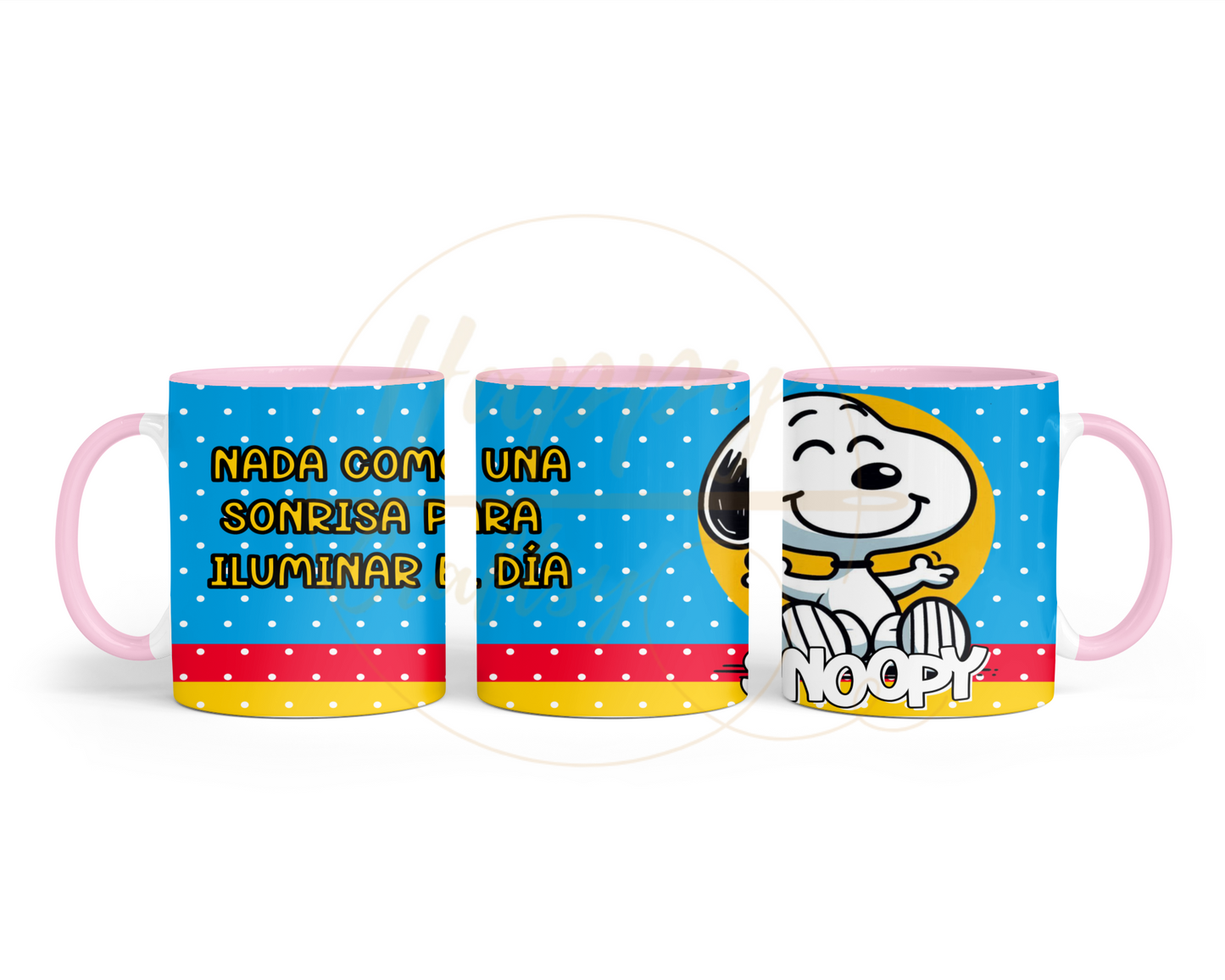 Sunny Smile Vibes-493 Mugs - 493-11OZ-Pink