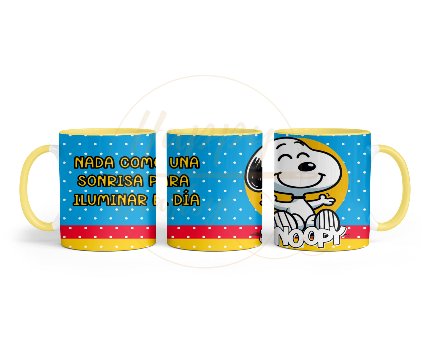 Sunny Smile Vibes-493 Mugs - 493-11OZ-Yellow