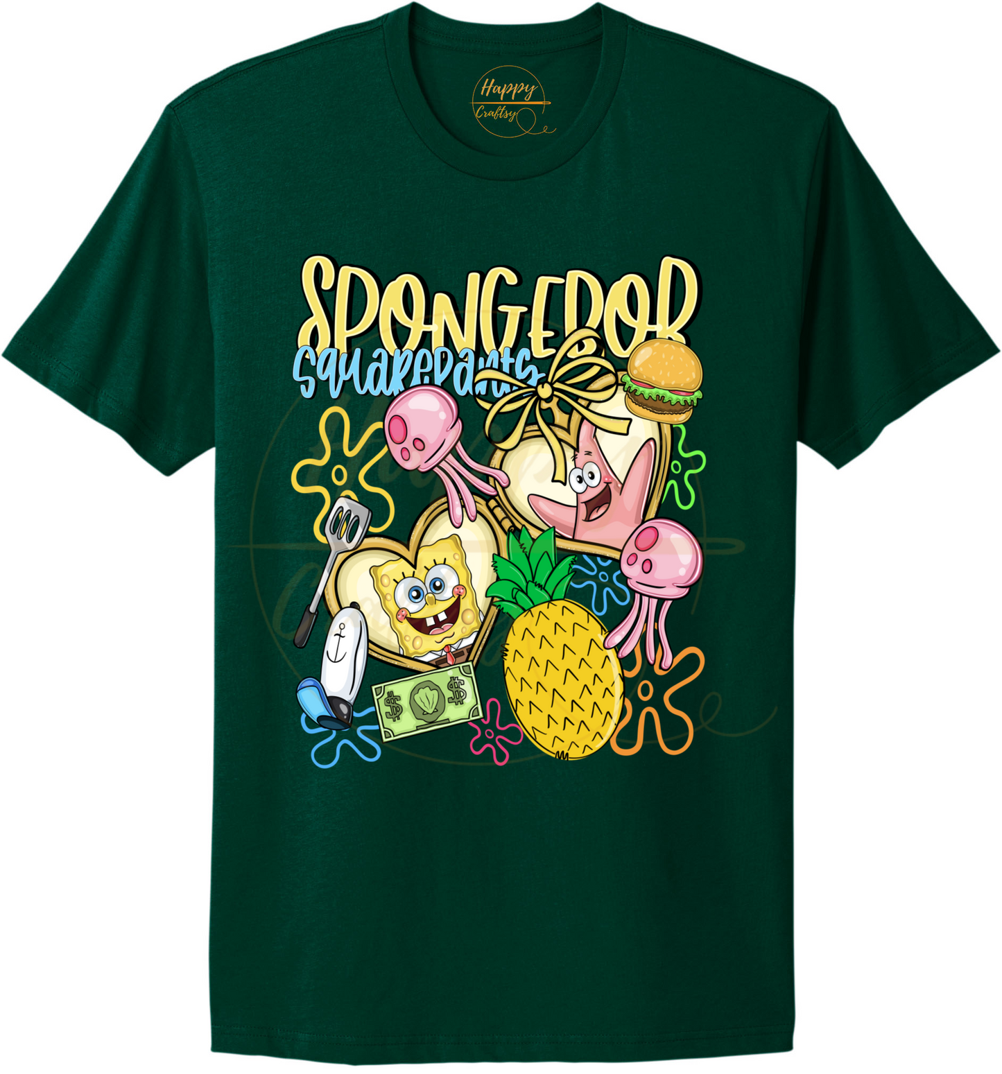 Undersea Fun Vibes-557 T-shirt - 557-S-Forest Green, 557-M-Forest Green, 557-L-Forest Green, 557-XL-Forest Green, 557-2XL-Forest Green, 557-3XL-Forest Green
