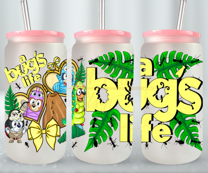 A Bug's Life-526 Glass Can - 526-16OZ-Pink
