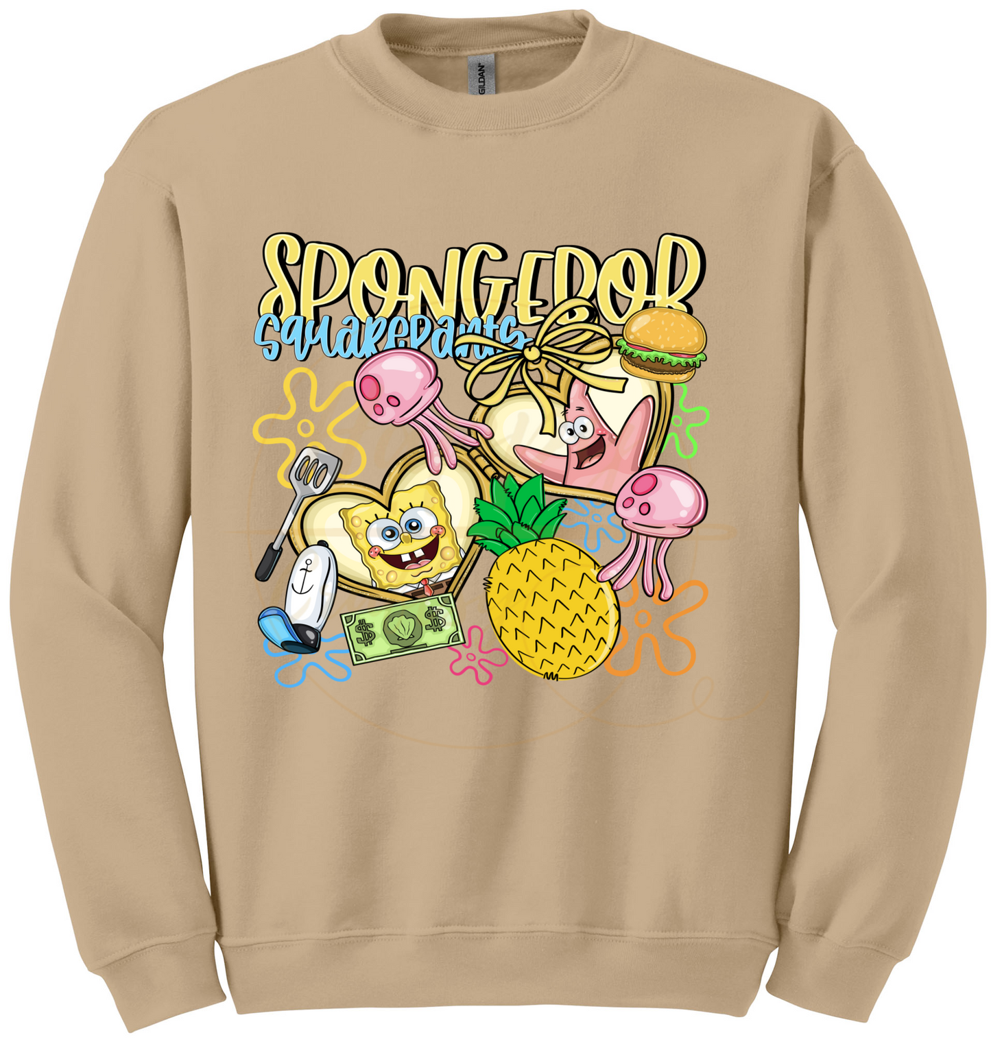 Undersea Fun Vibes-557 Sweatshirt - 557-S-Sand, 557-M-Sand, 557-L-Sand, 557-XL-Sand, 557-2XL-Sand, 557-3XL-Sand