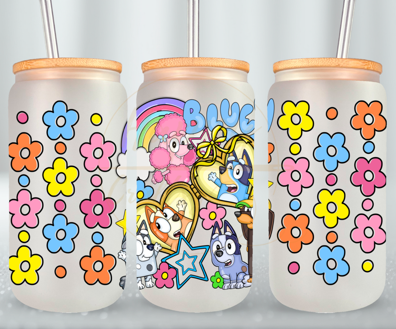 Joyful Journey: Friends and Fun Await-528 Glass Can - 528-16OZ-Bamboo Lids