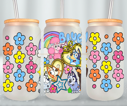 Joyful Journey: Friends and Fun Await-528 Glass Can - 528-16OZ-Bamboo Lids