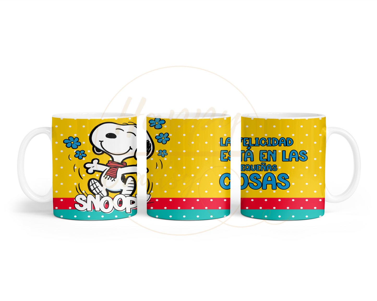 Joyful Dot Pattern Escape-491 Mugs - 491-11OZ-White