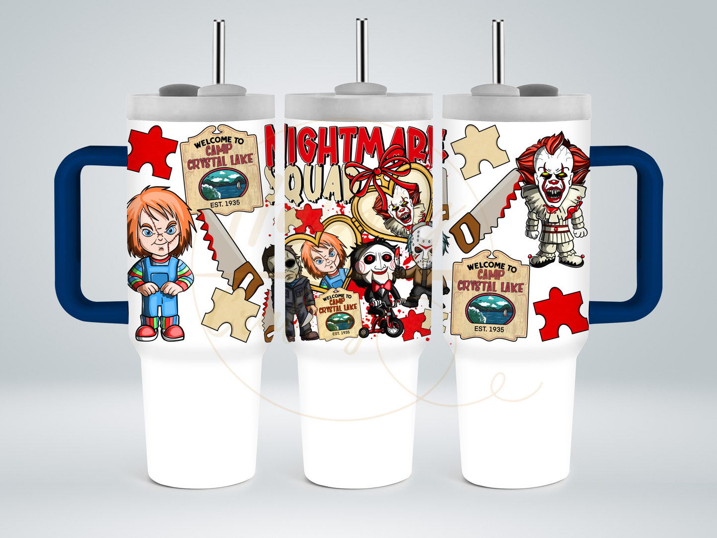 Playful Scare Squad-547 Tumbler - 547-40OZ-Blue