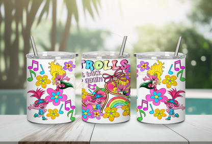 Colorful Flower Party Crew-539 Tumbler - 539-10OZ-White