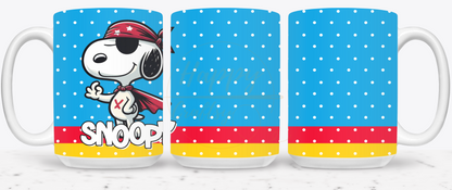 Retro Pirate Super Hero-487 Mugs - 487-15OZ-White