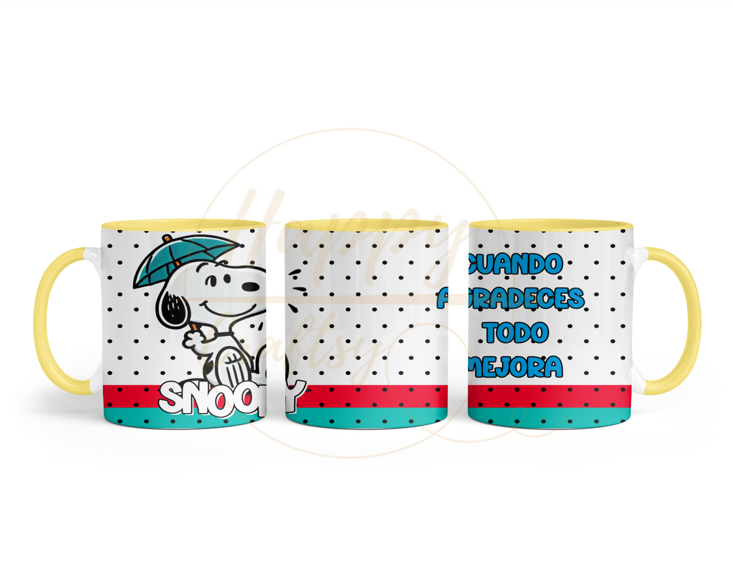 Umbrella Raindrop Joy-492 Mugs - 492-11OZ-Yellow