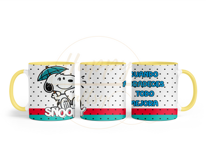 Umbrella Raindrop Joy-492 Mugs - 492-11OZ-Yellow
