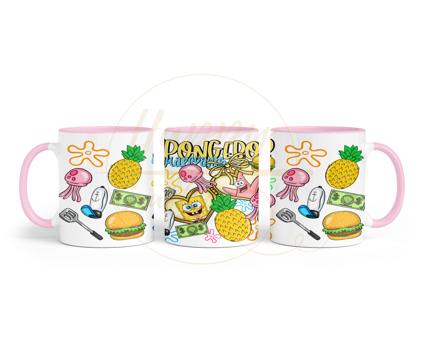 Undersea Fun Vibes-557 Mugs - 557-11OZ-Pink
