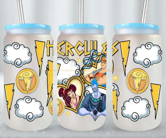 Gods, Love, and Trouble-545 Glass Can - 545-16OZ-Blue