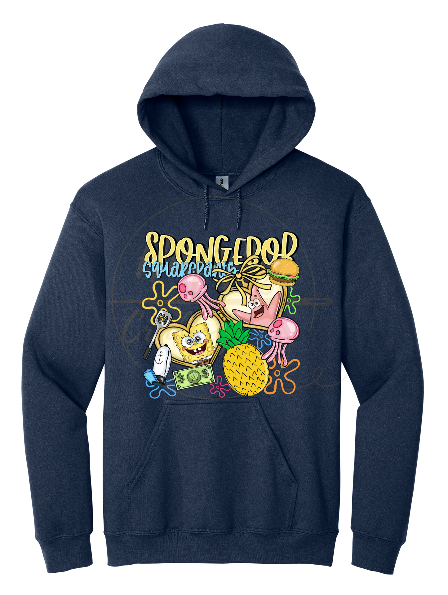 Undersea Fun Vibes-557 Hoodie - 557-S-Navy, 557-M-Navy, 557-L-Navy, 557-XL-Navy, 557-2XL-Navy, 557-3XL-Navy