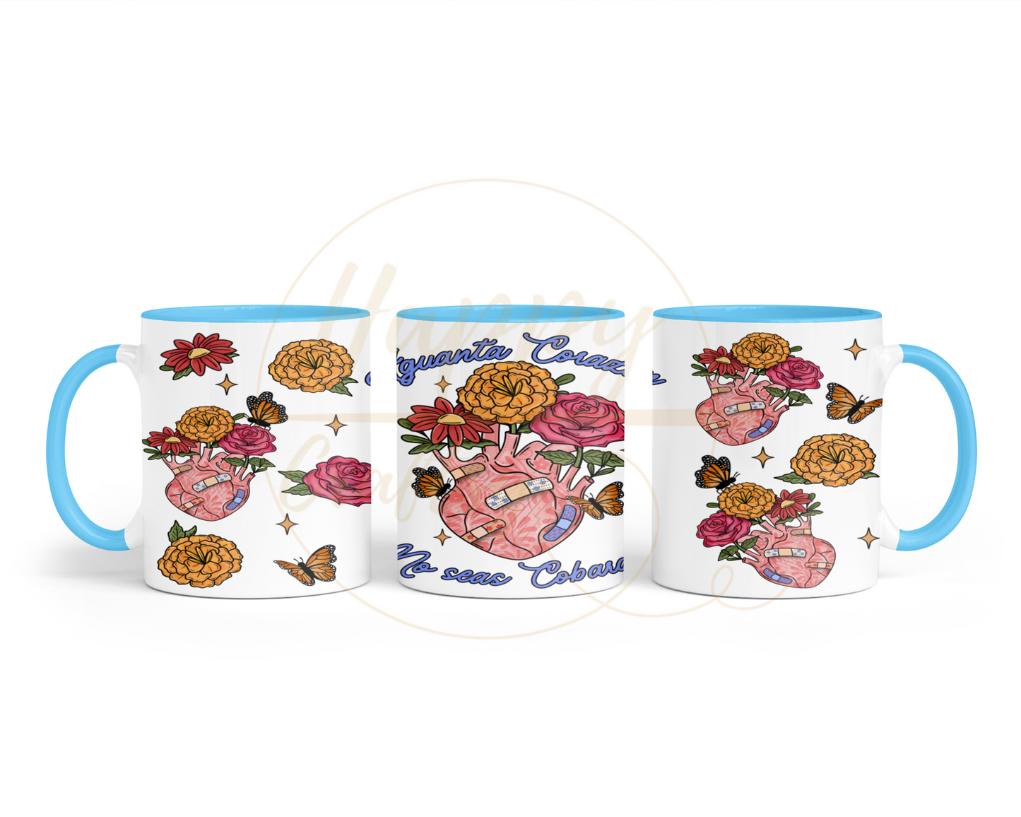 Aguanta Corazon-504 Mugs - 504-11OZ-Light Blue