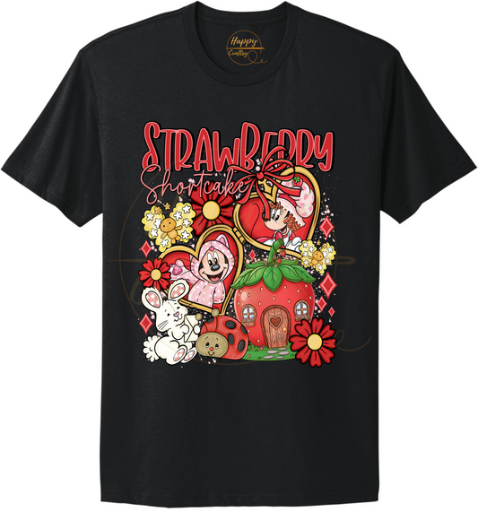 Strawberry Blossom Cottage.-551 T-shirt - 551-S-Black, 551-M-Black, 551-L-Black, 551-XL-Black, 551-2XL-Black, 551-3XL-Black