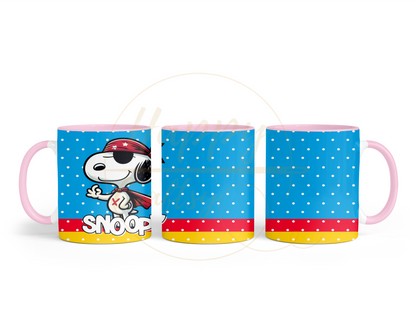 Retro Pirate Super Hero-487 Mugs - 487-11OZ-Pink