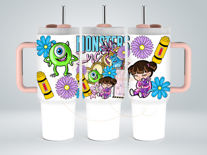 Colorful Monster Crew-543 Tumbler - 543-40OZ-Pink