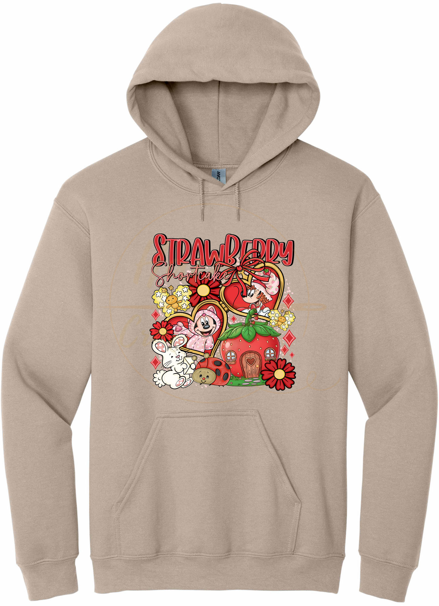 Strawberry Blossom Cottage.-551 Hoodie - 551-S-Sand, 551-M-Sand, 551-L-Sand, 551-XL-Sand, 551-2XL-Sand, 551-3XL-Sand