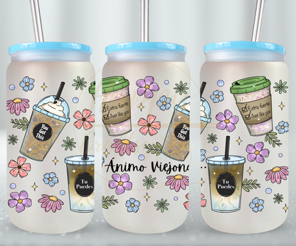 Animo Viejona-502 Glass Can - 502-16OZ-Blue